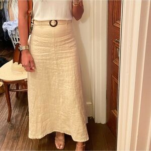 Faithfull the Brand Beige Maxi Skirt